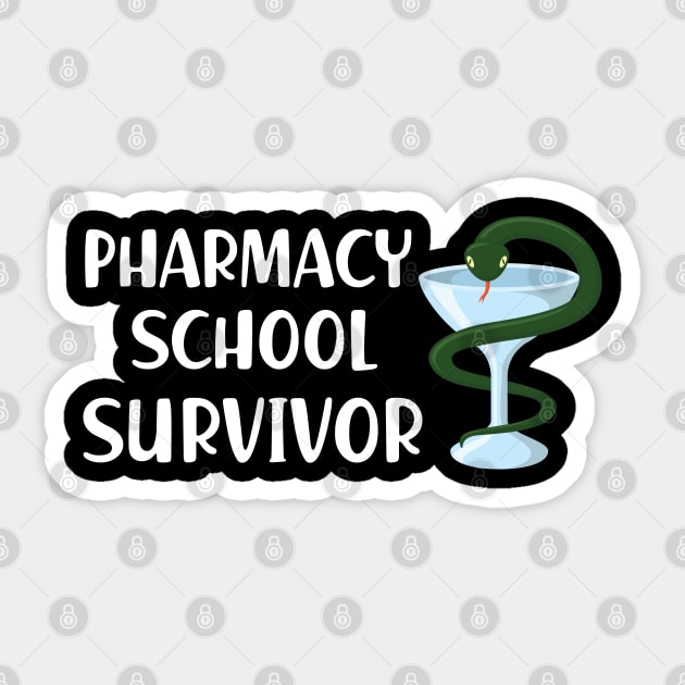 Pharmacy School Survivor Sticker by KC Happy Shop